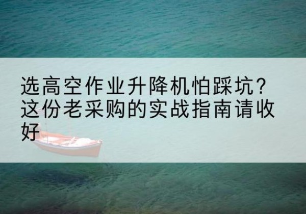 永善高空作业升降机厂家推荐-选高空作业升降机怕踩坑？这份老采购的实战指南请收好