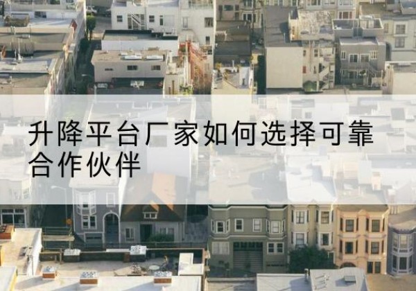 永善升降平台厂家-如何选择可靠合作伙伴